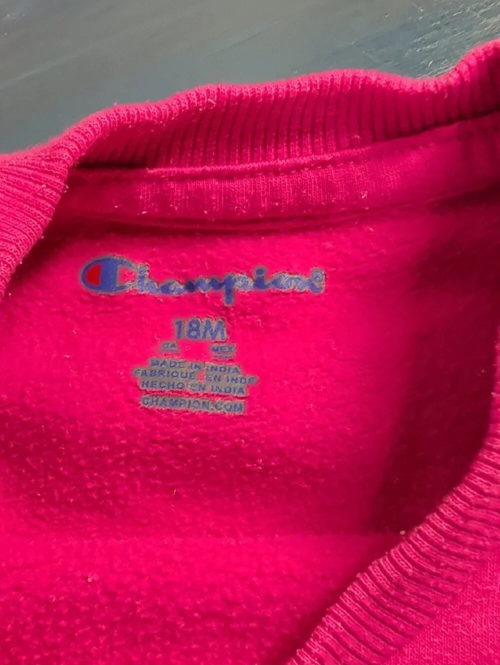 Baby Champion Pink Logo Crewneck Sweatsuit